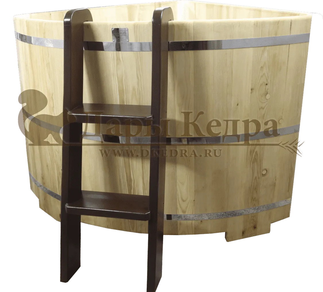 Угловая купель для бани из кедра